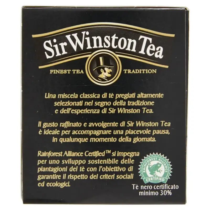 Sir winston tea Ceai Nero Zenzero Limone 20 plic, Bax 12 buc